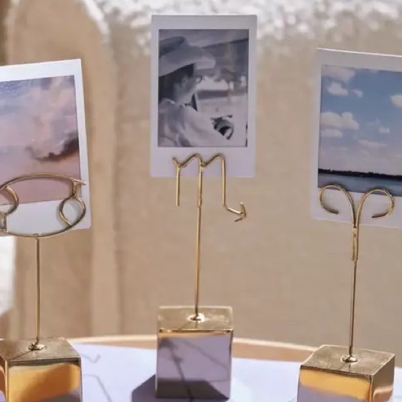 Urban Outfitters Gold Scorpio Zodiac Clip Photo Holder Stand - Picture 1 of 5